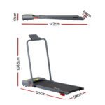 Everfit Treadmill Electric Walking Pad Incline Under Desk 380mm Grey - Image 2