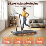 Everfit Treadmill Electric Walking Pad Incline Under Desk 380mm Grey - Image 7