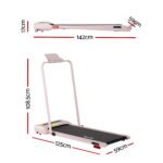 Everfit Treadmill Electric Walking Pad Incline Under Desk 380mm Pink - Image 2
