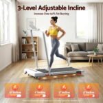 Everfit Treadmill Electric Walking Pad Incline Under Desk 380mm White - Image 7