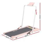Everfit Treadmill Electric Walking Pad Under Desk Home Gym Fitness 400mm Pink - Image 2