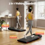 Everfit Treadmill Electric Walking Pad with Incline Under Desk Home Gym Black - Image 2