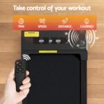 Everfit 2 in 1 Treadmill Electric Walking Pad Under Desk Home Gym Fitness 400mm Black - Image 5