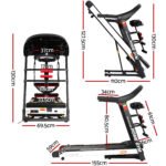 Everfit Treadmill Electric Home Gym Fitness Exercise Machine w/ Massager 450mm - Image 2