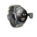2-in-1 Smartwatch /Earphones & Charging Dock | 4GB MP3, Health Tracker | Titanium Grey | World's First Patented