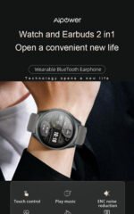 2-in-1 Smartwatch /Earphones & Charging Dock | 4GB MP3, Health Tracker | Titanium Grey | World's First Patented - Image 2