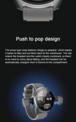 2-in-1 Smartwatch /Earphones & Charging Dock | 4GB MP3, Health Tracker | Titanium Grey | World's First Patented - Image 6