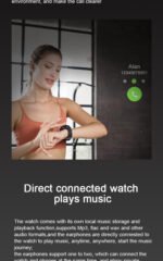 2-in-1 Smartwatch /Earphones & Charging Dock | 4GB MP3, Health Tracker | Titanium Grey | World's First Patented - Image 9