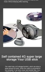 2-in-1 Smartwatch /Earphones & Charging Dock | 4GB MP3, Health Tracker | Titanium Grey | World's First Patented - Image 10