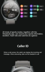 2-in-1 Smartwatch /Earphones & Charging Dock | 4GB MP3, Health Tracker | Titanium Grey | World's First Patented - Image 16