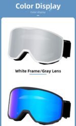 Outdoor sports products ,Winter skiing anti UV card myopia cylindrical double-layer anti fog skiing goggles - Image 10