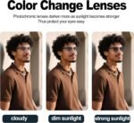 AI Smart Translation Glasses: 110+ Languages, Photochromic Lenses, Bluetooth - Ideal for Travel, Business & Daily Useï¼ˆblackï¼‰ - Image 4