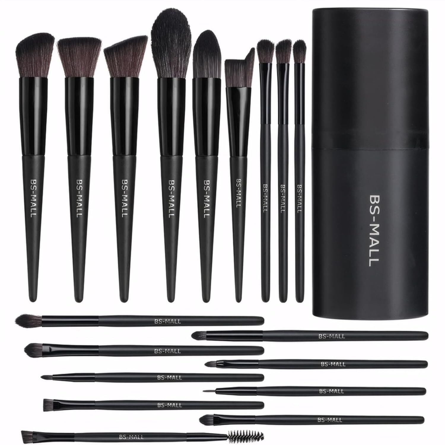V1107-BLACKPROFESSIONALMAKEUPBRUSHSET-202511112140-00 Black Professional Makeup Brush Set (18-Piece): Cruelty-Free, Versatile for Foundation, Blush & Eyeshadow, Ideal for Aussies - Image 1
