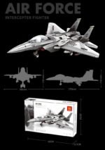 Christmas gift F-15 Eagle Fighter Jet Building Blocks Set, 223 Pieces Military Aircraft Model Kit for Kids & Enthusiastsï¼ˆF15 fighterï¼‰ - Image 3