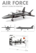 Christmas gift J-20 Stealth Fighter Jet Building Blocks Set, 229 Pieces Military Aircraft Model Kit for Kids Aged 6+ & Enthusiastsï¼ˆJ20 fighterï¼‰ - Image 3