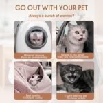 pet products Printed Space Capsule Cat Bag, Large Capacity Crossbody Dog Bag, Universal Pet Bag for All Seasons - Image 5