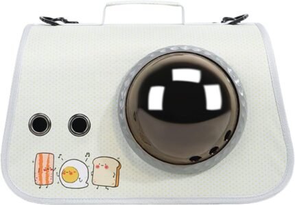 pet products Printed Space Capsule Cat Bag, Large Capacity Crossbody Dog Bag, Universal Pet Bag for All Seasons