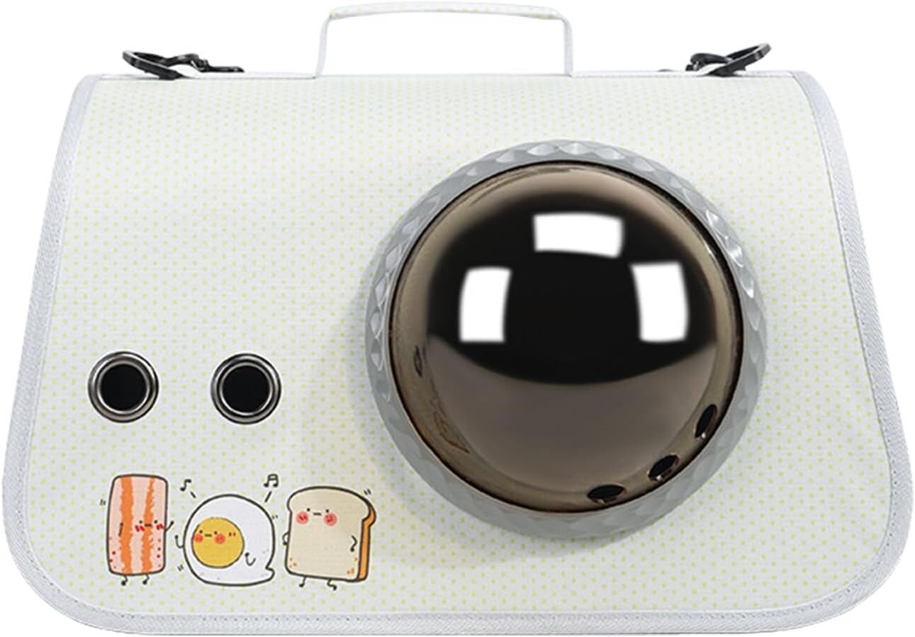 V1107-CATBAG-YELLOW-202510080318-00 pet products Printed Space Capsule Cat Bag, Large Capacity Crossbody Dog Bag, Universal Pet Bag for All Seasons - Image 1