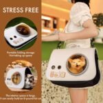 pet products Printed Space Capsule Cat Bag, Large Capacity Crossbody Dog Bag, Universal Pet Bag for All Seasons - Image 3