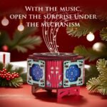 3D Wooden Music Box with LED Light â€“ DIY Mechanical Puzzle Kit, Handcrafted Jewelry Storage, Romantic Gift for Her or Him (Red) - Image 4