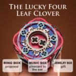 3D Wooden Music Box with LED Light â€“ DIY Mechanical Puzzle Kit, Handcrafted Jewelry Storage, Romantic Gift for Her or Him (Red) - Image 6