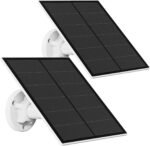 3-Pack 5W Solar Panel for Outdoor Security Camera â€“ 5V USB Charger with 9.8ft Cable, IP65 Waterproof, Adjustable Mount, Compatible with Most Battery Cameras (White) - Image 2