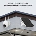 3-Pack 5W Solar Panel for Outdoor Security Camera â€“ 5V USB Charger with 9.8ft Cable, IP65 Waterproof, Adjustable Mount, Compatible with Most Battery Cameras (White) - Image 6