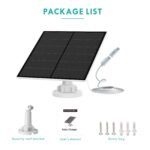 3-Pack 5W Solar Panel for Outdoor Security Camera â€“ 5V USB Charger with 9.8ft Cable, IP65 Waterproof, Adjustable Mount, Compatible with Most Battery Cameras (White) - Image 9
