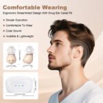 Rechargeable Behind-the-Ear Hearing Aids with Charging Case - Compact Sound Amplifier for Adults & Seniors with Memory Volume (White Case, Skin Tone Device) - Image 5