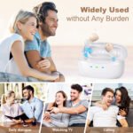Rechargeable Behind-the-Ear Hearing Aids with Charging Case - Compact Sound Amplifier for Adults & Seniors with Memory Volume (White Case, Skin Tone Device) - Image 7