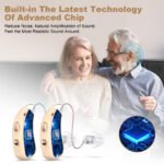 Rechargeable Behind-the-Ear Hearing Aids with Charging Case & LCD Display â€“ Compact Sound Amplifier for Adults and Seniors (White Case, Skin Tone Device) - Image 6