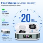 Rechargeable In-the-Ear Hearing Aids with Charging Case and LCD Display - Ultra-Compact Sound Amplifier for Seniors (White & Green Case, Black Device) - Image 5