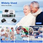 Rechargeable In-the-Ear Hearing Aids with Charging Case and LCD Display - Ultra-Compact Sound Amplifier for Seniors (White & Green Case, Black Device) - Image 6