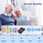 Rechargeable In-the-Ear Hearing Aids with Charging Case and LCD Display - Ultra-Compact Sound Amplifier for Seniors (White & Green Case, Black Device) - Image 7