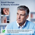 Rechargeable Hearing Amplifier with Charging Case - Compact Sound Enhancer for Daily Use, Noise Reduction & Clear Audio (White & Transparent Case, Skin Tone) - Image 5