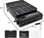 Portable Gas Grill with Removable Grate & Carry Case â€“ Dual Fuel Outdoor Stove for Camping, Backyard BBQs & Beach Picnics (Black) - Image 5