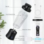 Portable Blender with 360W Motor - Wireless 24oz Juicer, USB-C Rechargeable, Self-Cleaning, 6-Blade, BPA-Free (Black) | Other Colors Available in Store - Image 8