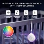 Portable White Noise Machine with 20 Soothing Sounds & RGB LED Night Light - Compact Sleep Sound Device for Babies, Adults & Travel - Image 3