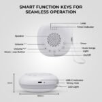 Portable White Noise Machine with 20 Soothing Sounds & RGB LED Night Light - Compact Sleep Sound Device for Babies, Adults & Travel - Image 6