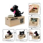 Interactive Dog Coin Bank â€“ Automatic Electric Money Saving Piggy Bank with Moving Dog Design â€“ Fun Kids Gift & Desk Decor (Black) - Image 2