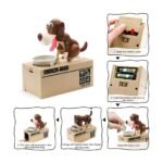 Interactive Dog Coin Bank â€“ Automatic Electric Money Saving Piggy Bank with Moving Dog Design â€“ Fun Kids Gift & Desk Decor (Coffee) - Image 2