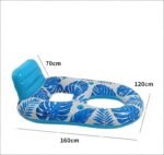 Inflatable Pool Lounger Float with Backrest & Cup Holders - U-Shaped Floating Chair for Pool, Lake, Beach (Blue) - Image 7