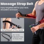 Black 3-in-1 Massage Gun with Extendable Handle & Back Strap â€“ 12-Speed Deep Tissue Muscle Massager, 4 Attachments, USB-C Charging, for Athletes, Gym Recovery & Seniors - Image 5