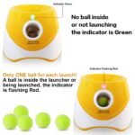 Automatic Dog Ball Launcher with 15 Mini Tennis Balls & Mesh Bag â€“ Rechargeable Pet Toy for Small Dogs, Adjustable Launch Distance, Interactive Play (Orange)
