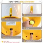Automatic Dog Ball Launcher with 15 Mini Tennis Balls & Mesh Bag â€“ Rechargeable Pet Toy for Small Dogs, Adjustable Launch Distance, Interactive Play (Orange) - Image 3