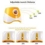 Automatic Dog Ball Launcher with 15 Mini Tennis Balls & Mesh Bag â€“ Rechargeable Pet Toy for Small Dogs, Adjustable Launch Distance, Interactive Play (Orange) - Image 4