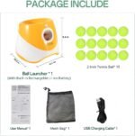 Automatic Dog Ball Launcher with 15 Mini Tennis Balls & Mesh Bag â€“ Rechargeable Pet Toy for Small Dogs, Adjustable Launch Distance, Interactive Play (Orange) - Image 5