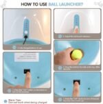 Automatic Dog Ball Launcher with 15 Mini Tennis Balls & Mesh Bag â€“ Rechargeable Pet Toy for Small Dogs, Adjustable Launch Distance, Interactive Play (Blue) - Image 4