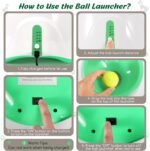 Automatic Dog Ball Launcher with 15 Mini Tennis Balls & Mesh Bag â€“ Rechargeable Pet Toy for Small Dogs, Adjustable Launch Distance, Interactive Play (Green) - Image 3