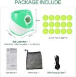Automatic Dog Ball Launcher with 15 Mini Tennis Balls & Mesh Bag â€“ Rechargeable Pet Toy for Small Dogs, Adjustable Launch Distance, Interactive Play (Green) - Image 5